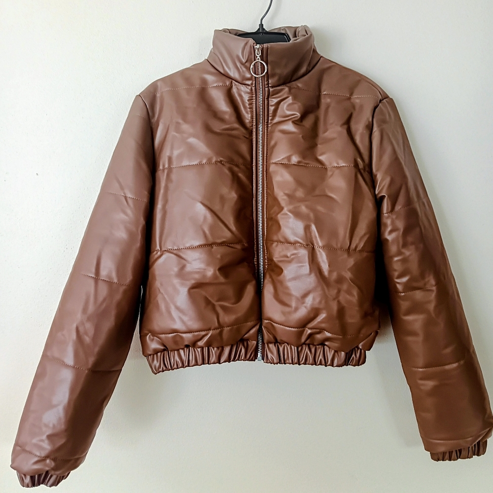 Brown Puffer Jacket - Picture 3 of 7